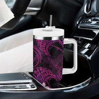 FSM Culture Day Tumbler With Handle Tribal Pattern Pink Version LT01 - Polynesian Pride