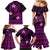 FSM Chuuk State Family Matching Mermaid Dress and Hawaiian Shirt Tribal Pattern Pink Version LT01 - Polynesian Pride