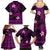 FSM Chuuk State Family Matching Summer Maxi Dress and Hawaiian Shirt Tribal Pattern Pink Version LT01 - Polynesian Pride