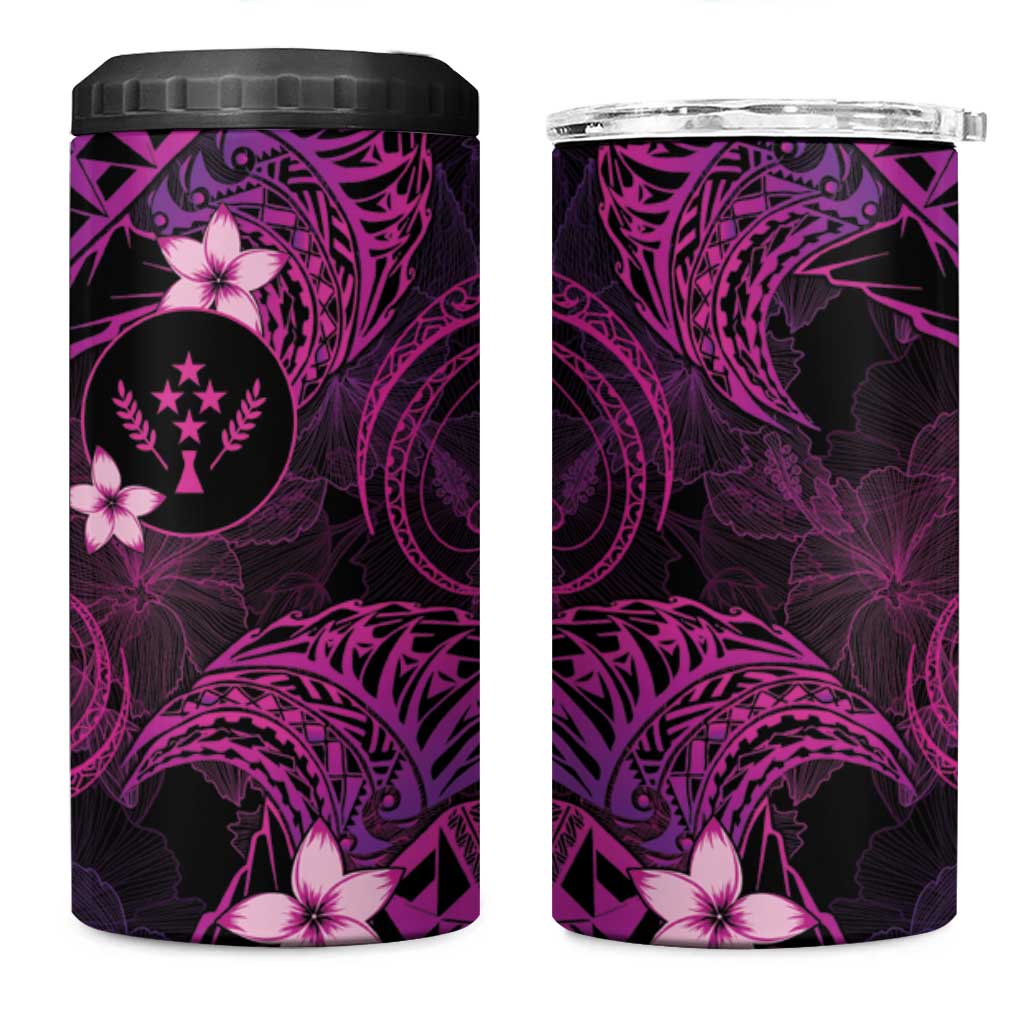 FSM Kosrae State 4 in 1 Can Cooler Tumbler Tribal Pattern Pink Version LT01 One Size: 16 oz Pink - Polynesian Pride