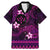 FSM Kosrae State Family Matching Mermaid Dress and Hawaiian Shirt Tribal Pattern Pink Version LT01 Dad's Shirt - Short Sleeve Pink - Polynesian Pride