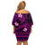 FSM Kosrae State Family Matching Off Shoulder Short Dress and Hawaiian Shirt Tribal Pattern Pink Version LT01 - Polynesian Pride