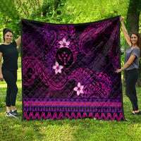 FSM Kosrae State Quilt Tribal Pattern Pink Version LT01 - Polynesian Pride