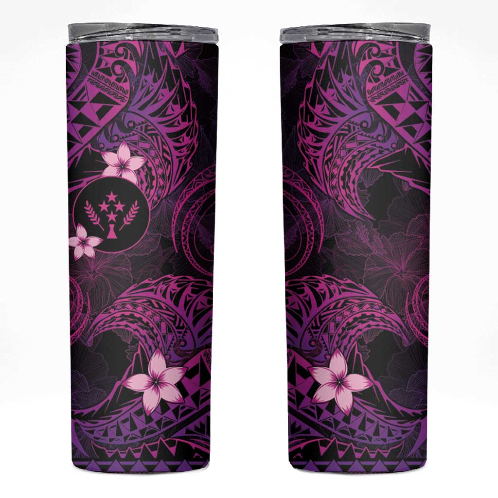 FSM Kosrae State Skinny Tumbler Tribal Pattern Pink Version