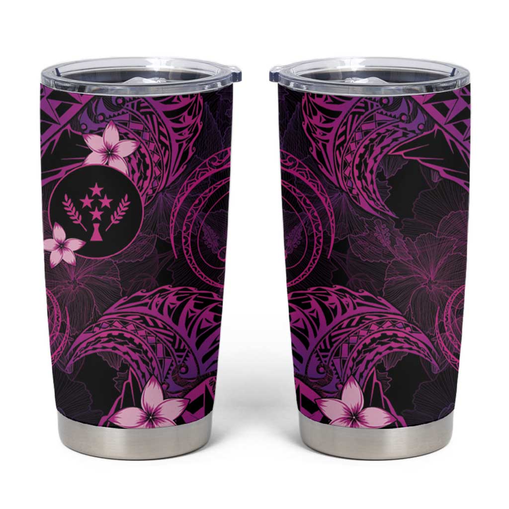 FSM Kosrae State Tumbler Cup Tribal Pattern Pink Version LT01 Pink - Polynesian Pride
