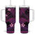 FSM Kosrae State Tumbler With Handle Tribal Pattern Pink Version