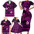 FSM Pohnpei State Family Matching Short Sleeve Bodycon Dress and Hawaiian Shirt Tribal Pattern Pink Version LT01 - Polynesian Pride