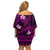 FSM Pohnpei State Off Shoulder Short Dress Tribal Pattern Pink Version LT01 - Polynesian Pride