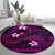 FSM Pohnpei State Round Carpet Tribal Pattern Pink Version LT01 - Polynesian Pride