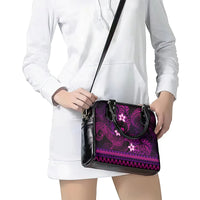 FSM Pohnpei State Shoulder Handbag Tribal Pattern Pink Version LT01 - Polynesian Pride