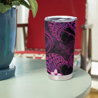 FSM Pohnpei State Tumbler Cup Tribal Pattern Pink Version LT01 - Polynesian Pride