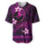 FSM Yap State Baseball Jersey Tribal Pattern Pink Version LT01 Pink - Polynesian Pride