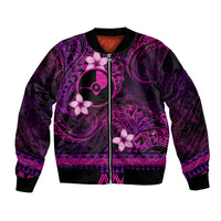 FSM Yap State Bomber Jacket Tribal Pattern Pink Version LT01 Unisex Pink - Polynesian Pride