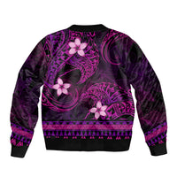 FSM Yap State Bomber Jacket Tribal Pattern Pink Version LT01 - Polynesian Pride