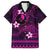 FSM Yap State Family Matching Long Sleeve Bodycon Dress and Hawaiian Shirt Tribal Pattern Pink Version LT01 Dad's Shirt - Short Sleeve Pink - Polynesian Pride