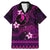 FSM Yap State Family Matching Mermaid Dress and Hawaiian Shirt Tribal Pattern Pink Version LT01 Dad's Shirt - Short Sleeve Pink - Polynesian Pride