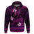 FSM Yap State Hoodie Tribal Pattern Pink Version LT01 Pullover Hoodie Pink - Polynesian Pride