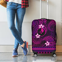 FSM Yap State Luggage Cover Tribal Pattern Pink Version LT01 - Polynesian Pride
