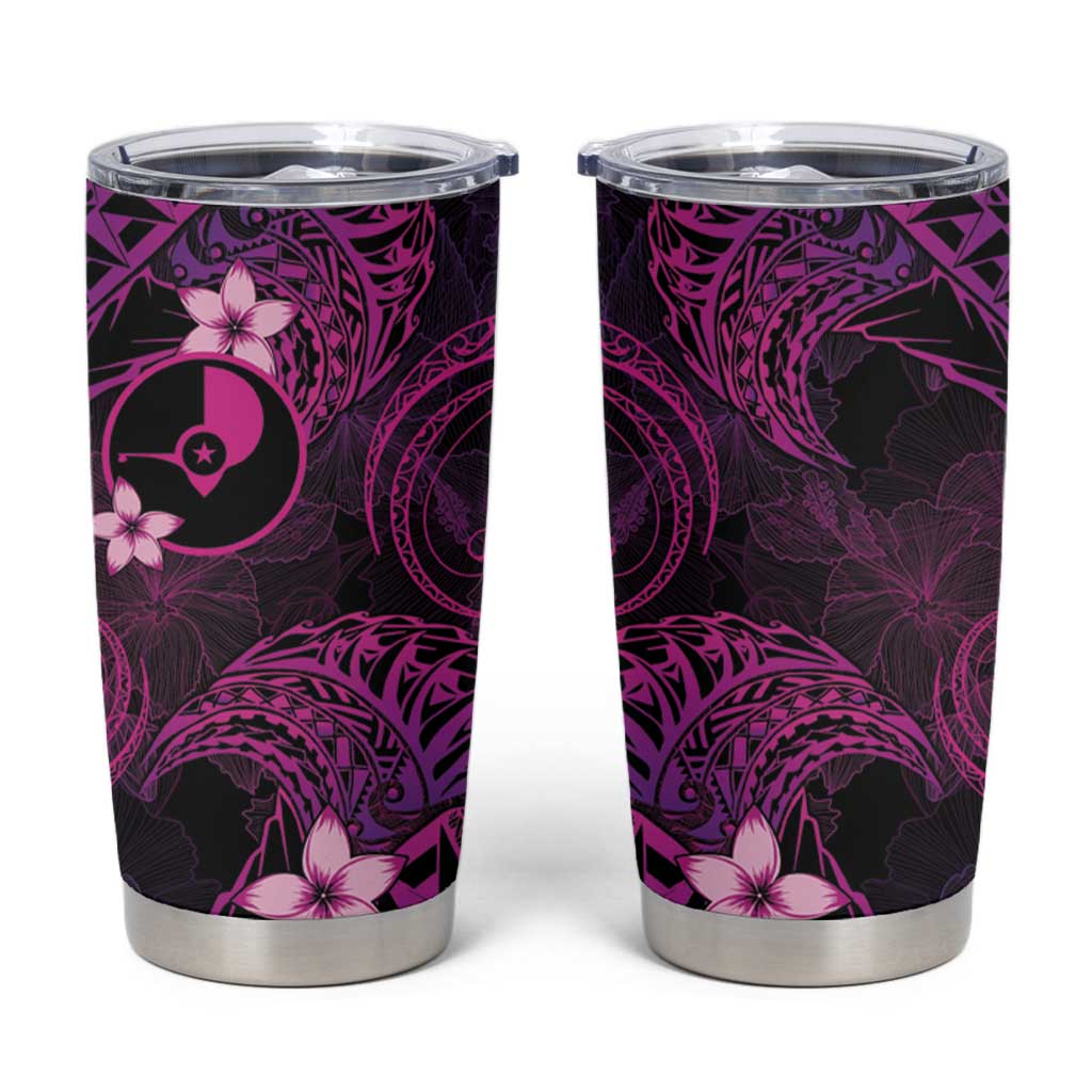 FSM Yap State Tumbler Cup Tribal Pattern Pink Version LT01 Pink - Polynesian Pride