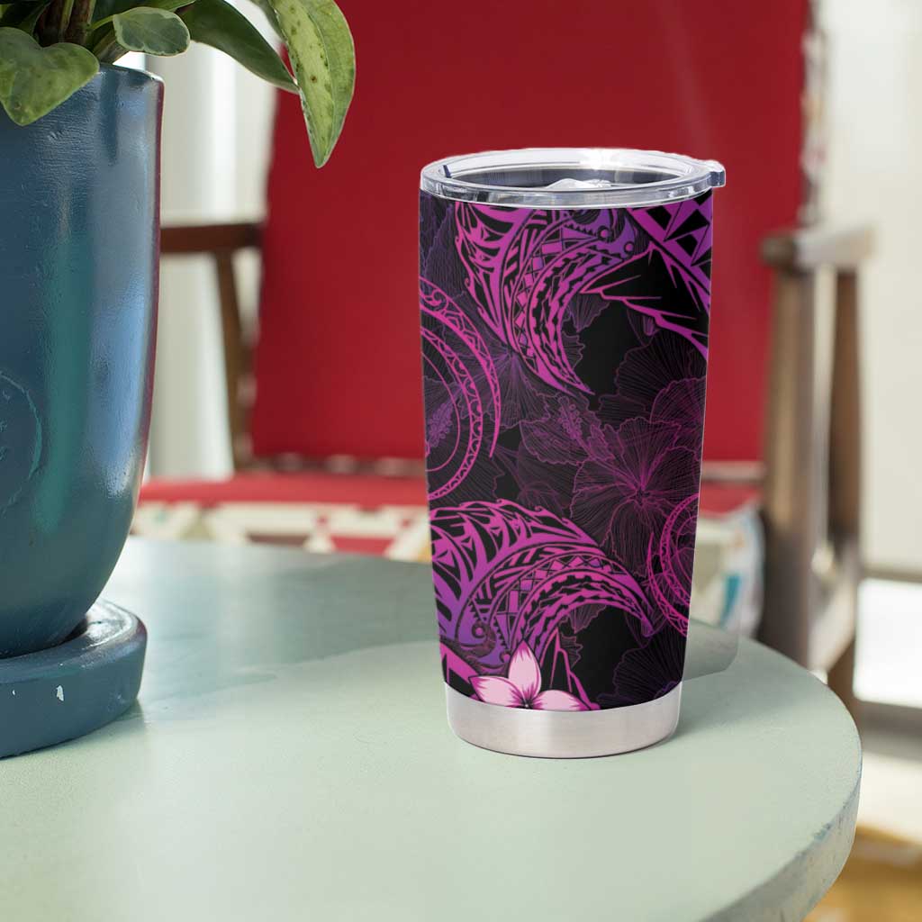 FSM Yap State Tumbler Cup Tribal Pattern Pink Version LT01 - Polynesian Pride