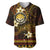 FSM Culture Day Baseball Jersey Tribal Pattern Gold Version LT01 Gold - Polynesian Pride