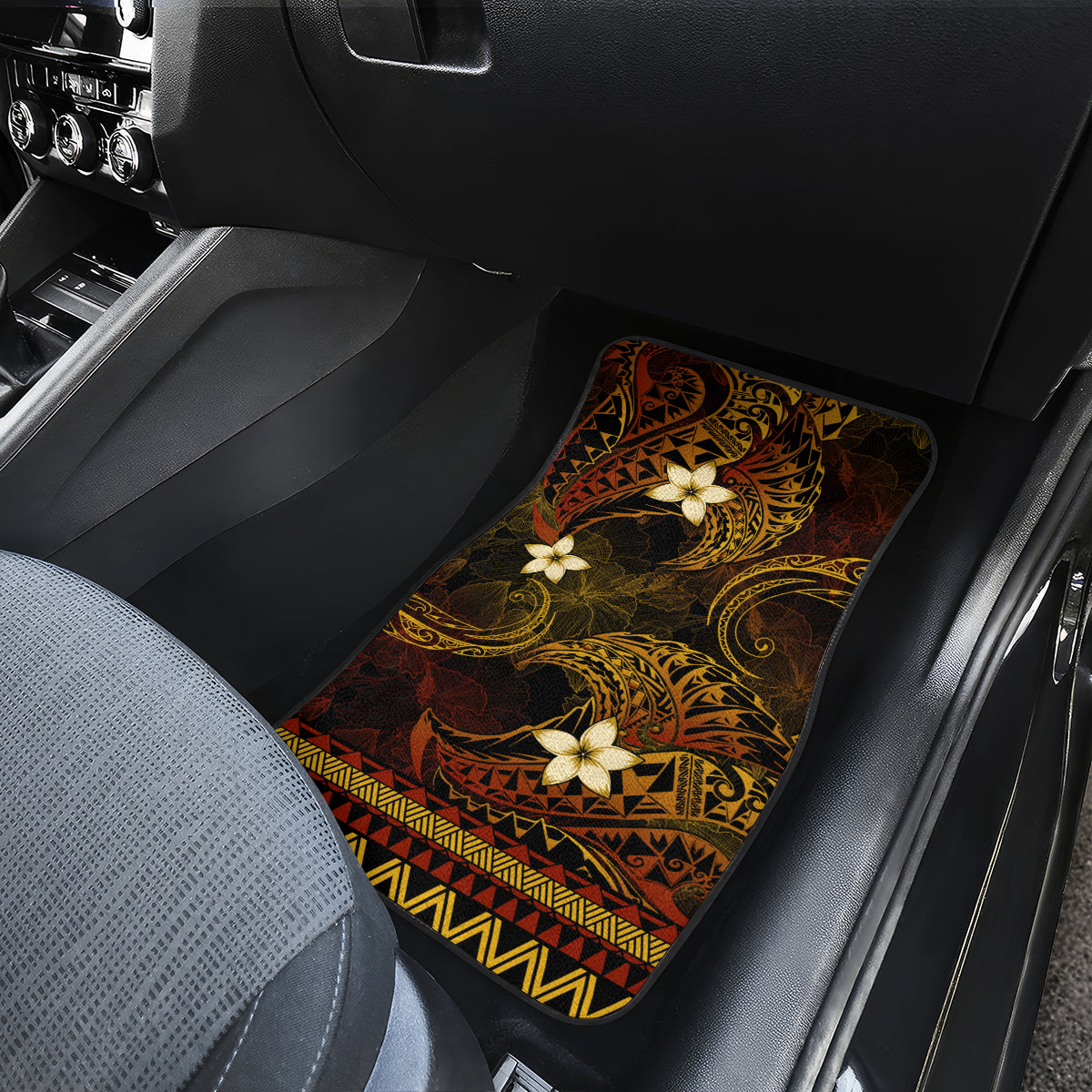 FSM Culture Day Car Mats Tribal Pattern Gold Version LT01 - Polynesian Pride