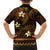 FSM Culture Day Family Matching Off Shoulder Long Sleeve Dress and Hawaiian Shirt Tribal Pattern Gold Version LT01 - Polynesian Pride