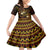 FSM Culture Day Family Matching Off Shoulder Long Sleeve Dress and Hawaiian Shirt Tribal Pattern Gold Version LT01 Daughter's Dress Gold - Polynesian Pride