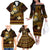 FSM Culture Day Family Matching Off Shoulder Long Sleeve Dress and Hawaiian Shirt Tribal Pattern Gold Version LT01 - Polynesian Pride