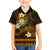 FSM Culture Day Family Matching Off Shoulder Long Sleeve Dress and Hawaiian Shirt Tribal Pattern Gold Version LT01 Son's Shirt Gold - Polynesian Pride