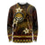 FSM Culture Day Long Sleeve Shirt Tribal Pattern Gold Version LT01 Unisex Gold - Polynesian Pride