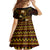 FSM Chuuk State Family Matching Short Sleeve Bodycon Dress and Hawaiian Shirt Tribal Pattern Gold Version LT01 - Polynesian Pride