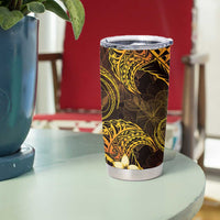 FSM Chuuk State Tumbler Cup Tribal Pattern Gold Version LT01 - Polynesian Pride