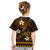 FSM Kosrae State Kid T Shirt Tribal Pattern Gold Version LT01 - Polynesian Pride