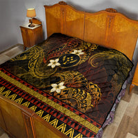 FSM Kosrae State Quilt Tribal Pattern Gold Version LT01 - Polynesian Pride