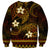 FSM Kosrae State Sweatshirt Tribal Pattern Gold Version LT01 - Polynesian Pride