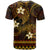 FSM Kosrae State T Shirt Tribal Pattern Gold Version LT01 - Polynesian Pride