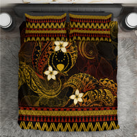 FSM Pohnpei State Bedding Set Tribal Pattern Gold Version LT01 Gold - Polynesian Pride