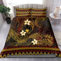 FSM Pohnpei State Bedding Set Tribal Pattern Gold Version LT01 - Polynesian Pride