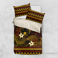 FSM Pohnpei State Bedding Set Tribal Pattern Gold Version LT01 US Twin 172cm x 218cm Gold - Polynesian Pride