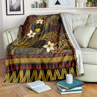 FSM Pohnpei State Blanket Tribal Pattern Gold Version LT01 Gold - Polynesian Pride