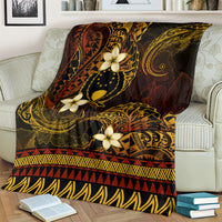 FSM Pohnpei State Blanket Tribal Pattern Gold Version LT01 - Polynesian Pride