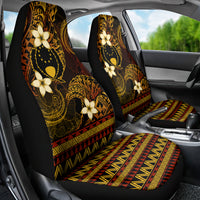 FSM Pohnpei State Car Seat Cover Tribal Pattern Gold Version LT01 - Polynesian Pride