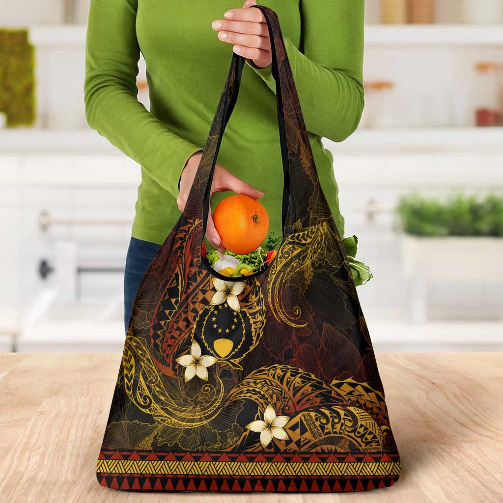 FSM Pohnpei State Grocery Bag Tribal Pattern Gold Version LT01 - Polynesian Pride