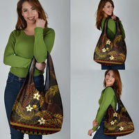 FSM Pohnpei State Grocery Bag Tribal Pattern Gold Version LT01 - Polynesian Pride