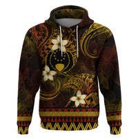 FSM Pohnpei State Hoodie Tribal Pattern Gold Version LT01 Pullover Hoodie Gold - Polynesian Pride
