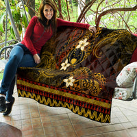 FSM Pohnpei State Quilt Tribal Pattern Gold Version LT01 - Polynesian Pride