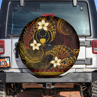 FSM Pohnpei State Spare Tire Cover Tribal Pattern Gold Version LT01 Gold - Polynesian Pride