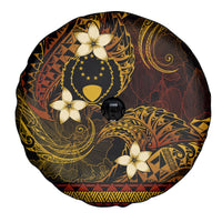 FSM Pohnpei State Spare Tire Cover Tribal Pattern Gold Version LT01 - Polynesian Pride