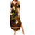 FSM Pohnpei State Summer Maxi Dress Tribal Pattern Gold Version LT01 Women Gold - Polynesian Pride